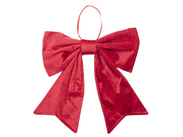 19.75" RED VELVET BOW